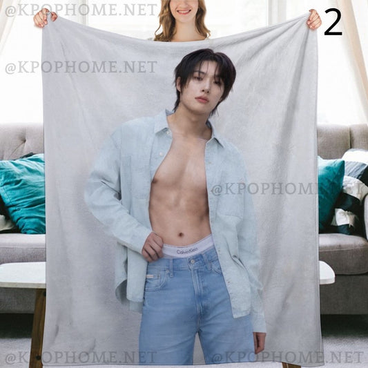 Ateez Mingi Blanket, Ateez Flannel Throw Blanket, Gifts for Atiny
