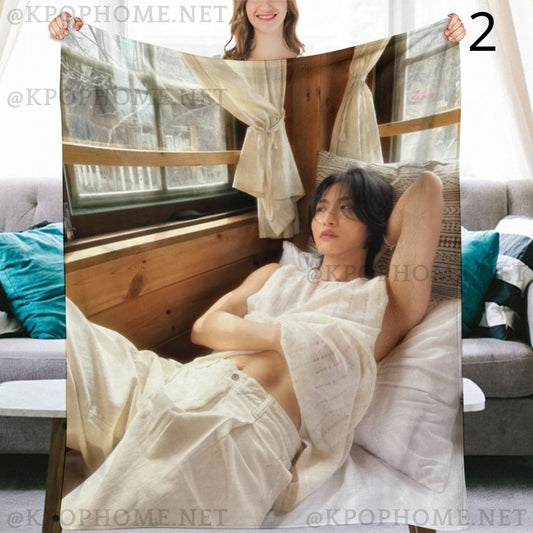 Ateez Seonghwa Blanket, Ateez Flannel Throw Blanket, Gifts for Atiny