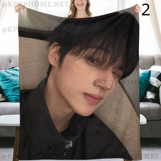 Ateez Wooyoung Blanket, Ateez Flannel Throw Blanket, Gifts for Atiny