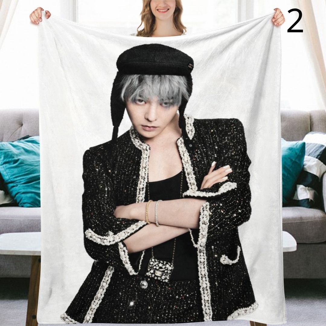 BIGBANG G-Dragon Blanket, BIGBANG Flannel Throw Blanket, Gifts for V.I.P