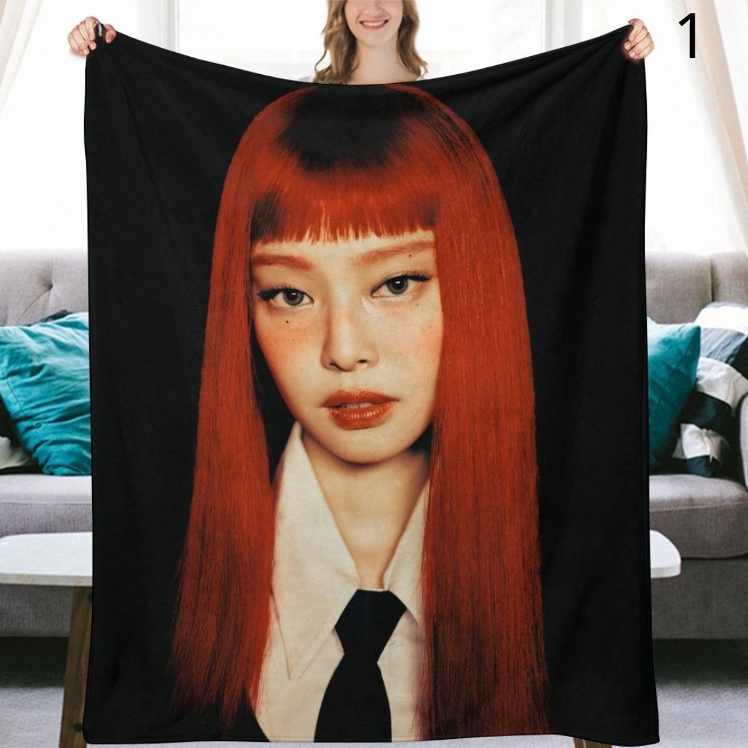 BLACKPINK Jennie Blanket, BP Flannel Throw Blanket, Gifts for Blinks