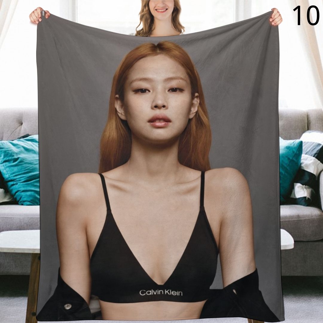 BLACKPINK Jennie Blanket, BP Flannel Throw Blanket, Gifts for Blinks