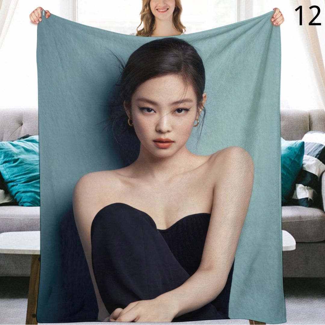 BLACKPINK Jennie Blanket, BP Flannel Throw Blanket, Gifts for Blinks