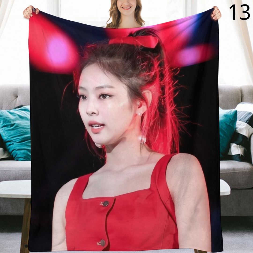 BLACKPINK Jennie Blanket, BP Flannel Throw Blanket, Gifts for Blinks