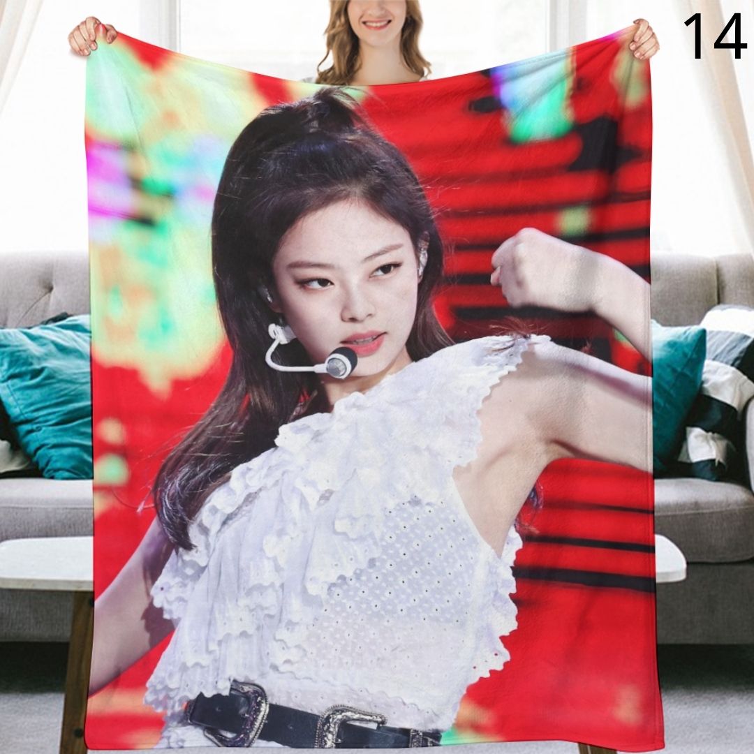 BLACKPINK Jennie Blanket, BP Flannel Throw Blanket, Gifts for Blinks