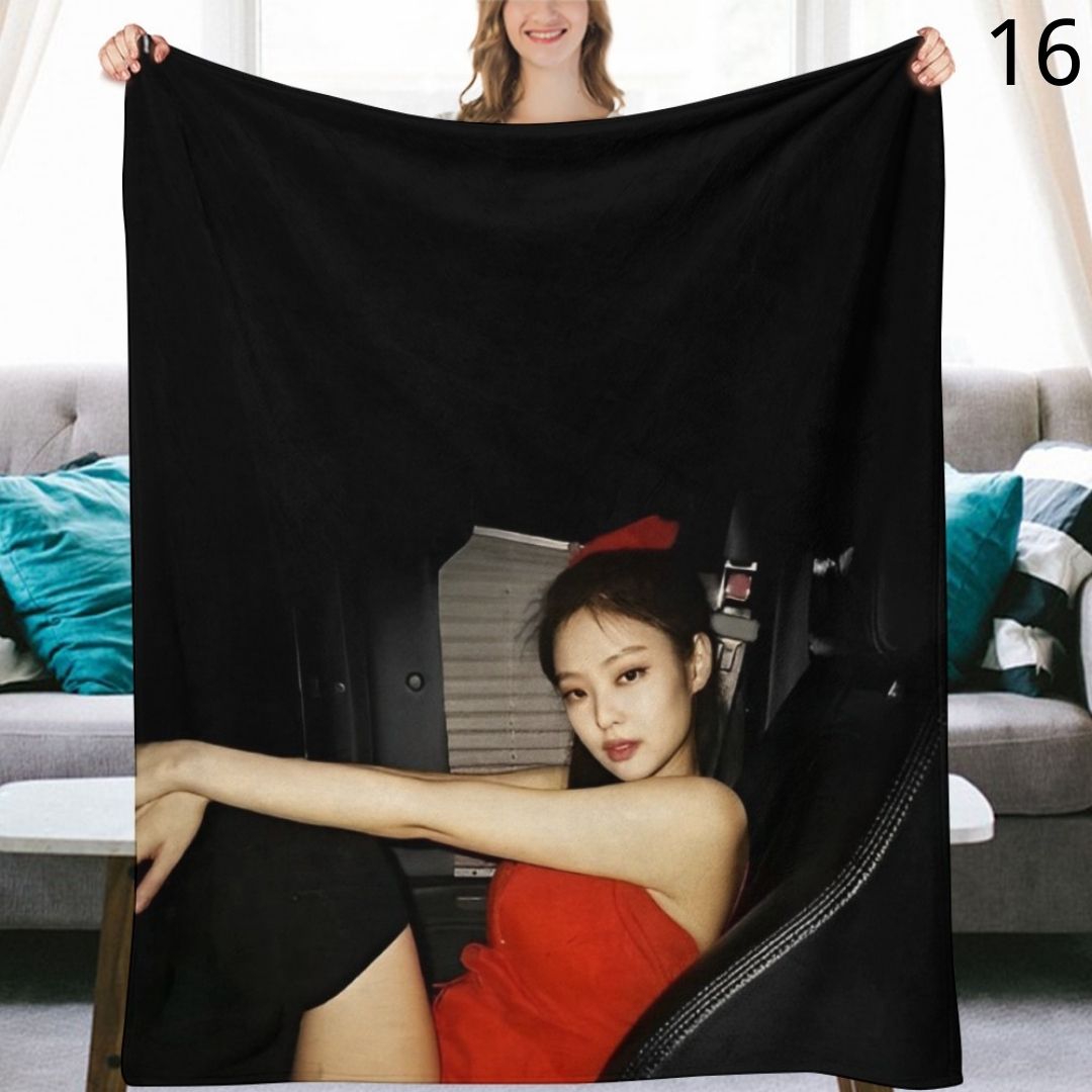 BLACKPINK Jennie Blanket, BP Flannel Throw Blanket, Gifts for Blinks