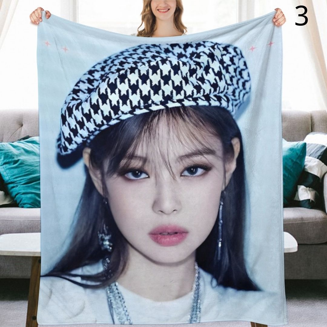 BLACKPINK Jennie Blanket, BP Flannel Throw Blanket, Gifts for Blinks