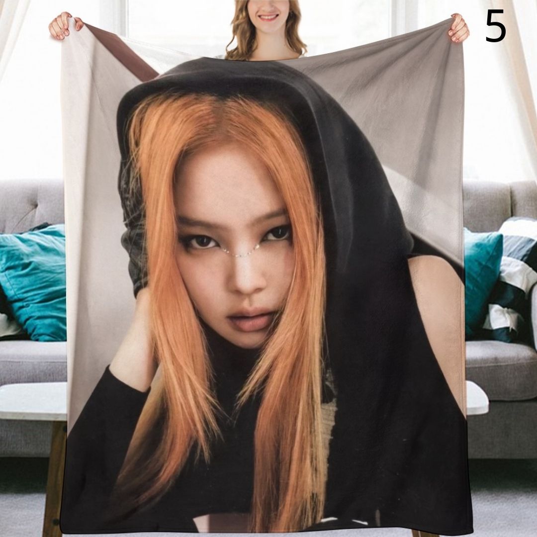 BLACKPINK Jennie Blanket, BP Flannel Throw Blanket, Gifts for Blinks