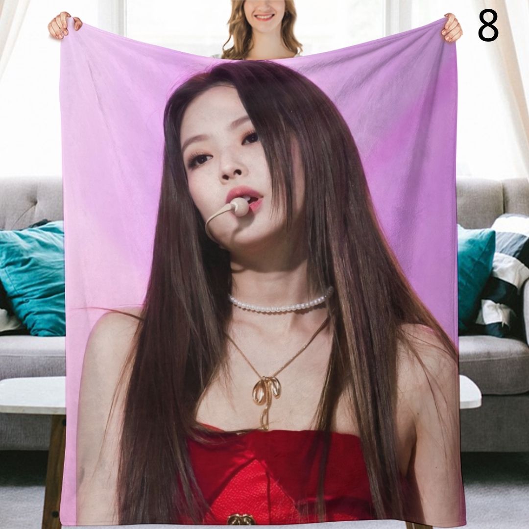 BLACKPINK Jennie Blanket, BP Flannel Throw Blanket, Gifts for Blinks