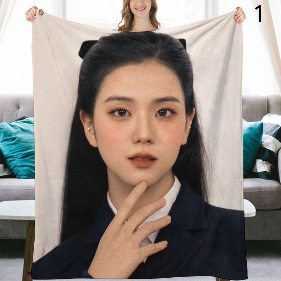 BLACKPINK Jisoo Blanket, BP Flannel Throw Blanket, Gifts for Blinks