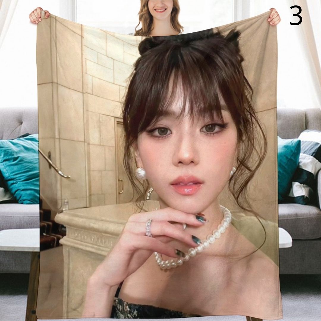 BLACKPINK Jisoo Blanket, BP Flannel Throw Blanket, Gifts for Blinks