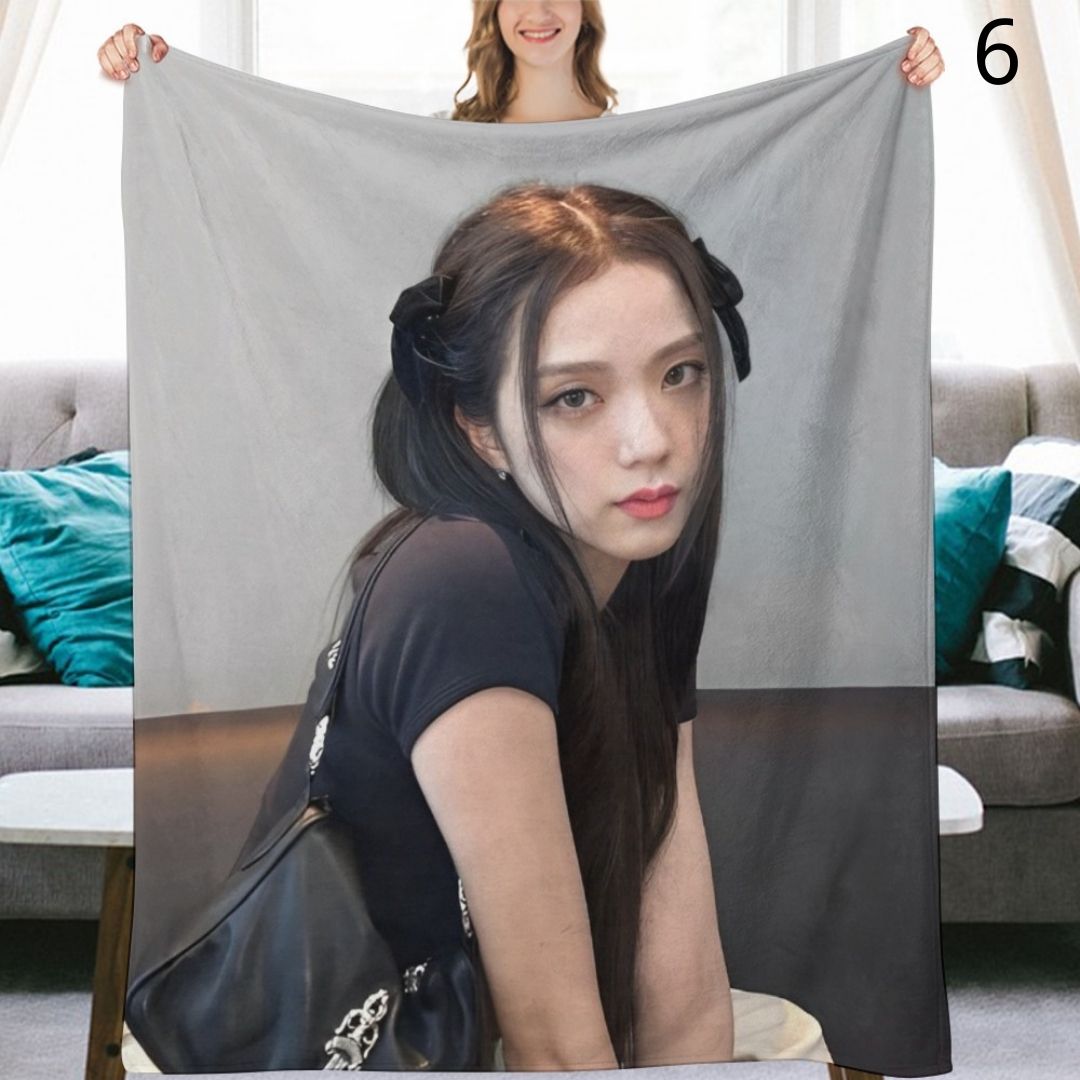 BLACKPINK Jisoo Blanket, BP Flannel Throw Blanket, Gifts for Blinks