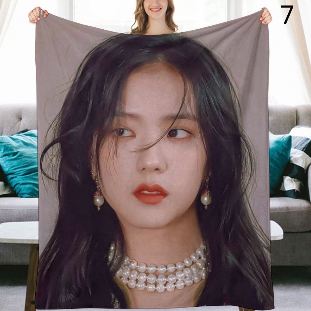 BLACKPINK Jisoo Blanket, BP Flannel Throw Blanket, Gifts for Blinks