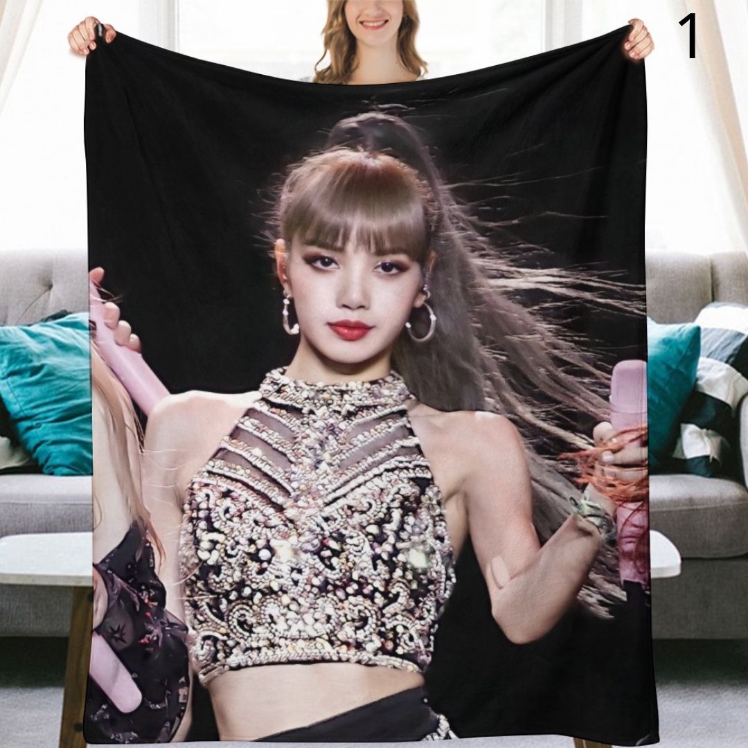 BLACKPINK Lisa Blanket, BP Flannel Throw Blanket, Gifts for Blinks