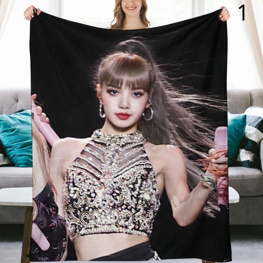 BLACKPINK Lisa Blanket, BP Flannel Throw Blanket, Gifts for Blinks