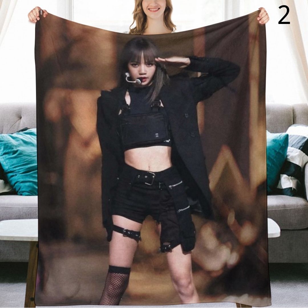 BLACKPINK Lisa Blanket, BP Flannel Throw Blanket, Gifts for Blinks