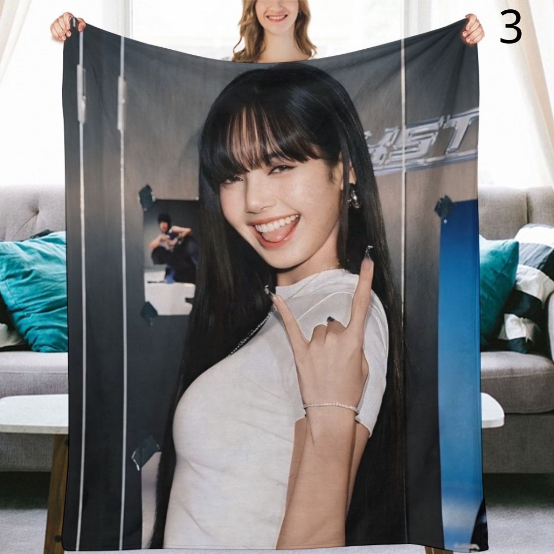 BLACKPINK Lisa Blanket, BP Flannel Throw Blanket, Gifts for Blinks