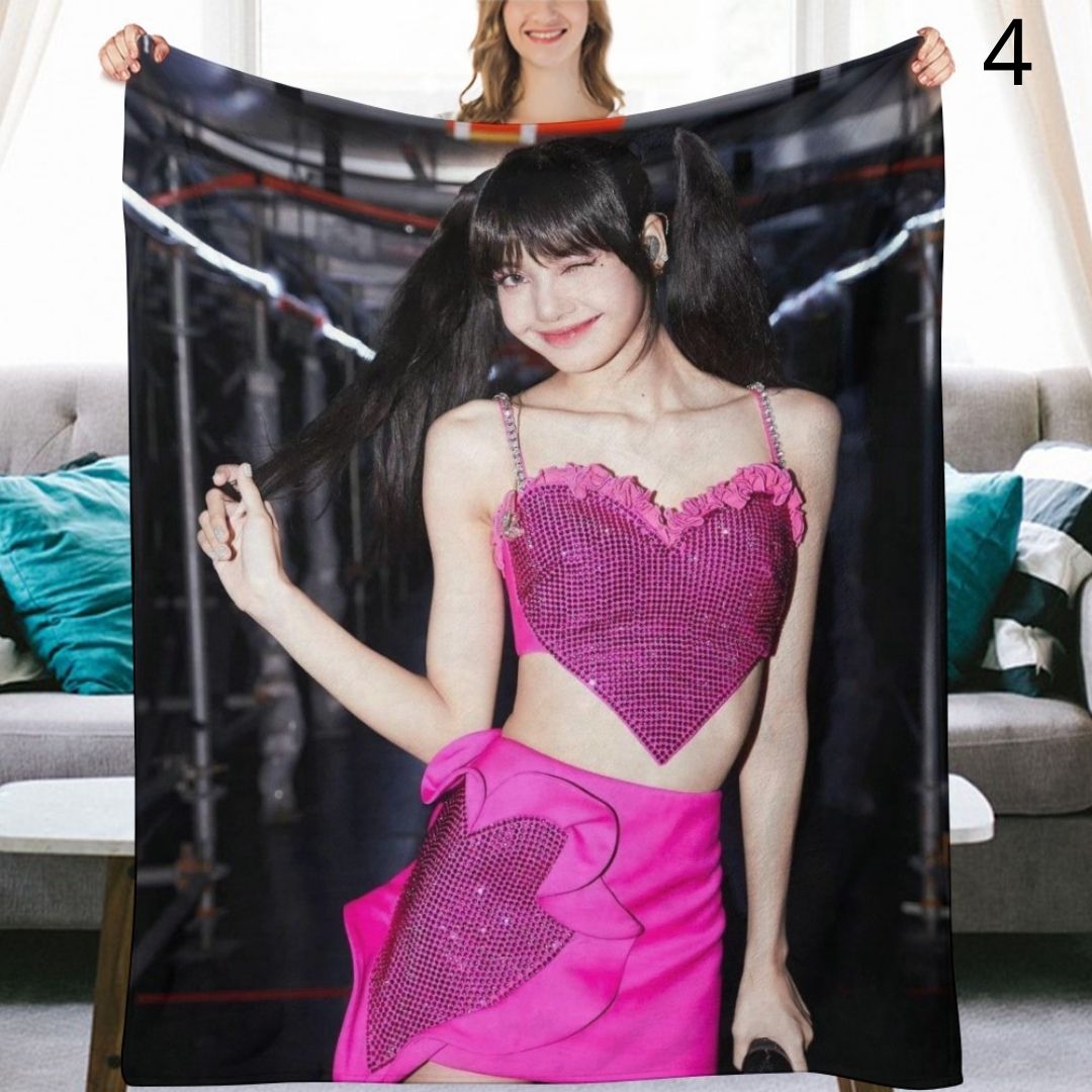 BLACKPINK Lisa Blanket, BP Flannel Throw Blanket, Gifts for Blinks