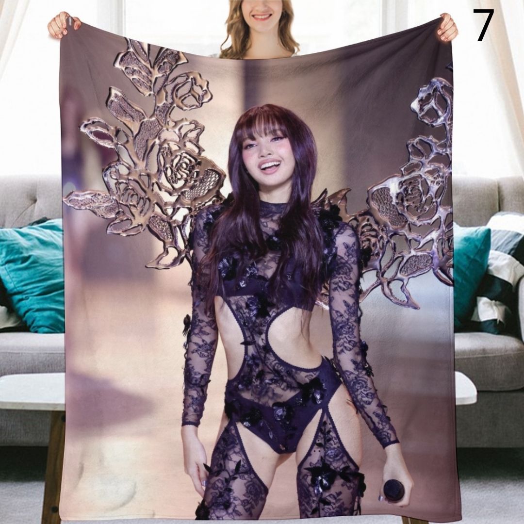 BLACKPINK Lisa Blanket, BP Flannel Throw Blanket, Gifts for Blinks
