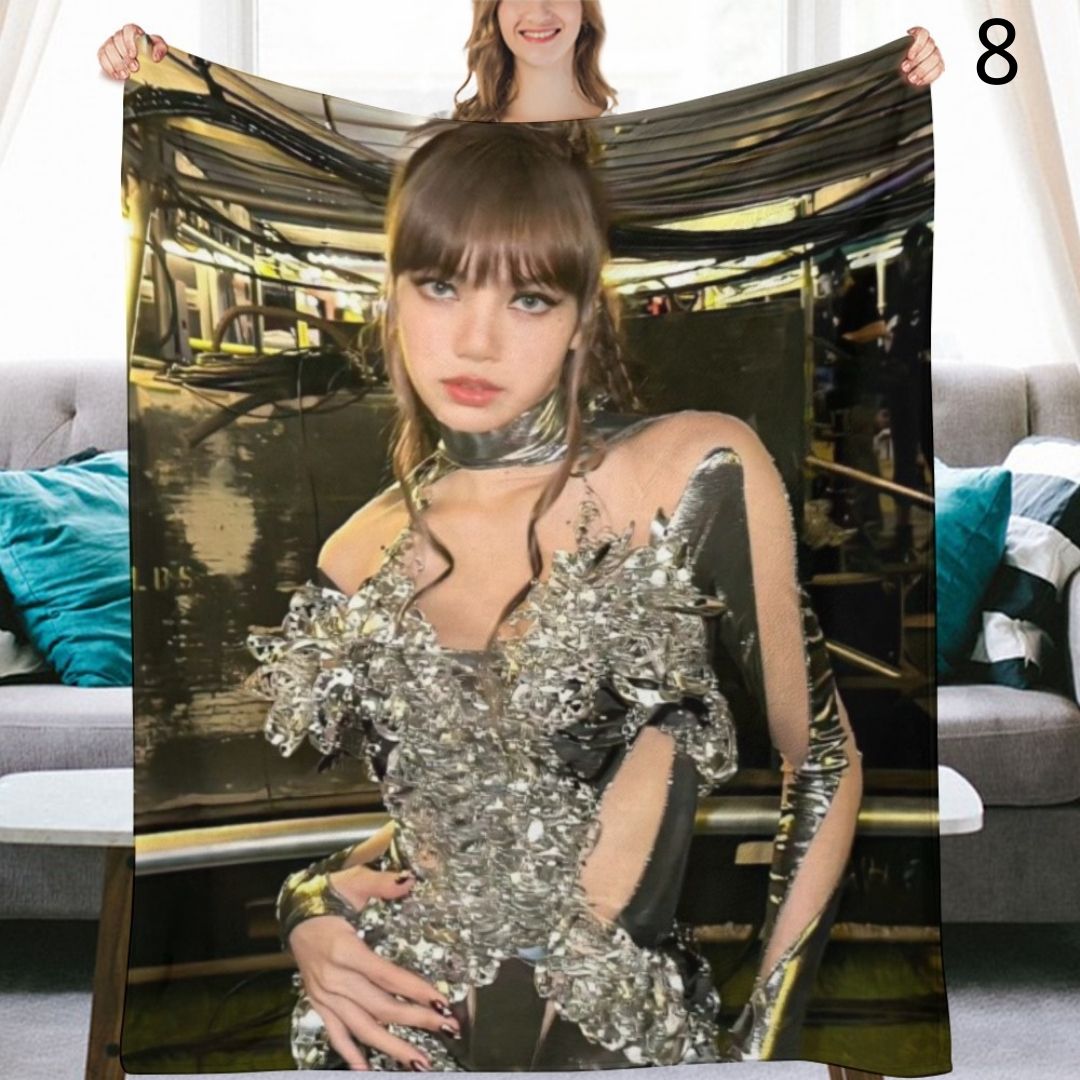 BLACKPINK Lisa Blanket, BP Flannel Throw Blanket, Gifts for Blinks