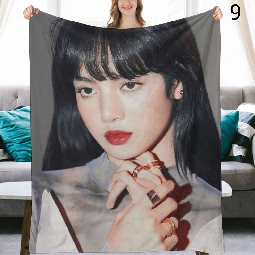 BLACKPINK Lisa Blanket, BP Flannel Throw Blanket, Gifts for Blinks