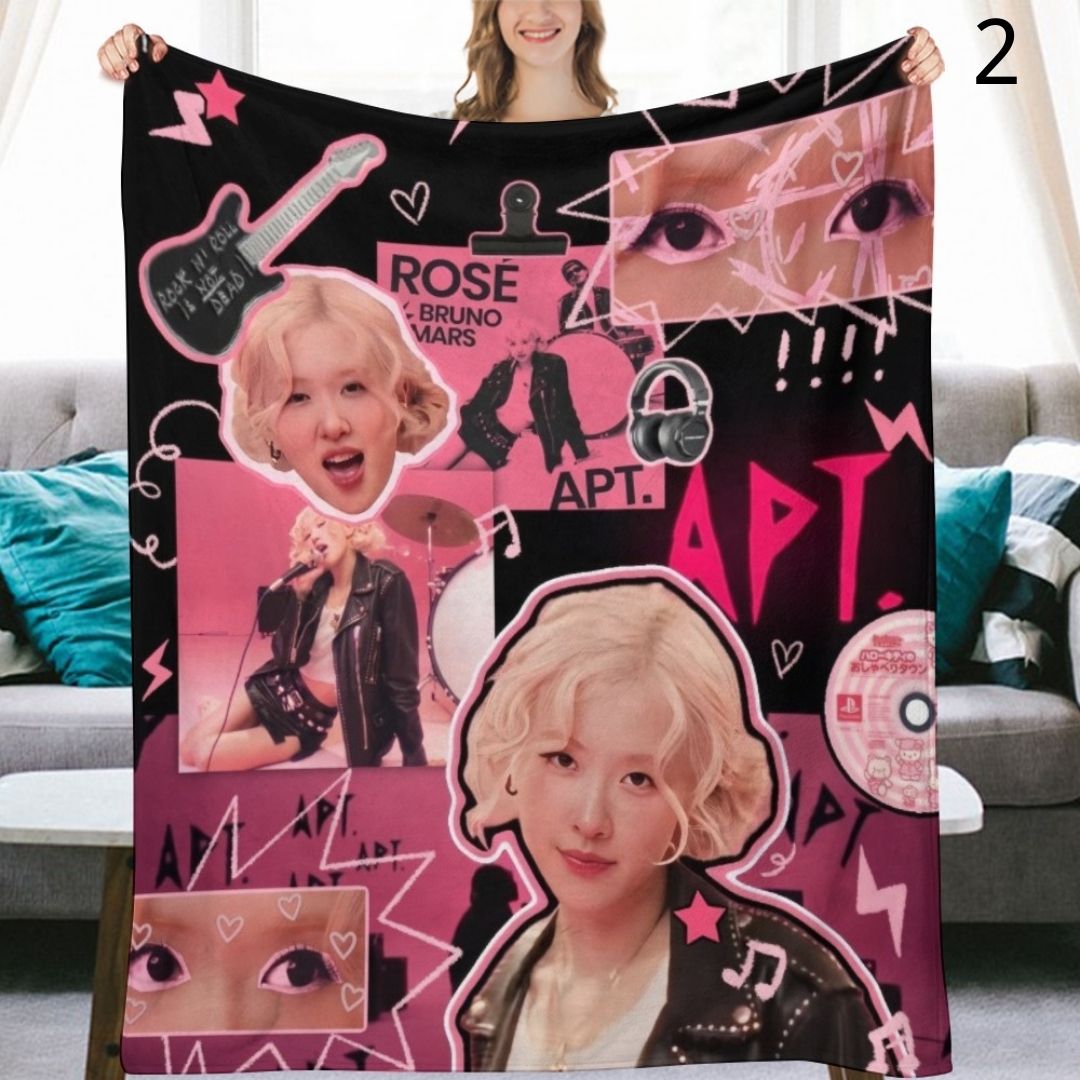 BLACKPINK Rosé Blanket, BP Flannel Throw Blanket, Gifts for Blinks