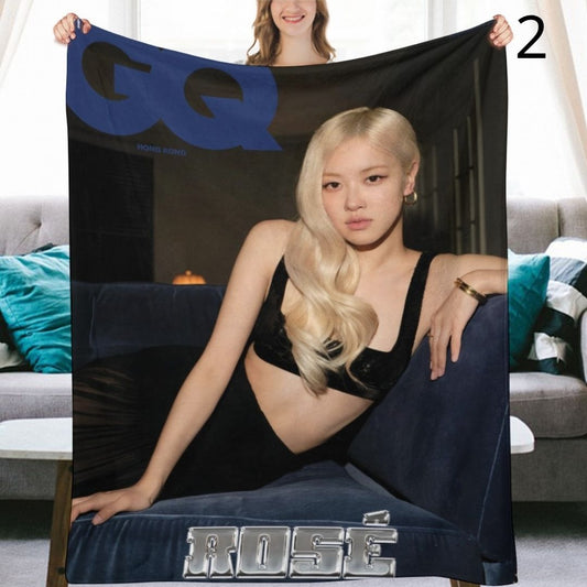 BLACKPINK Rosé Blanket, BP Flannel Throw Blanket, Gifts for Blinks
