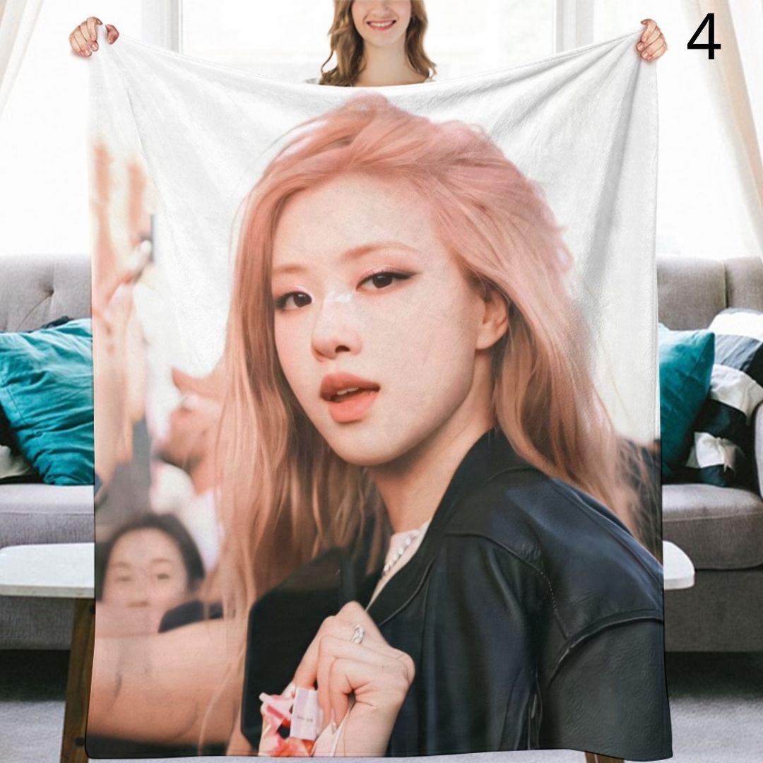 BLACKPINK Rosé Blanket, BP Flannel Throw Blanket, Gifts for Blinks