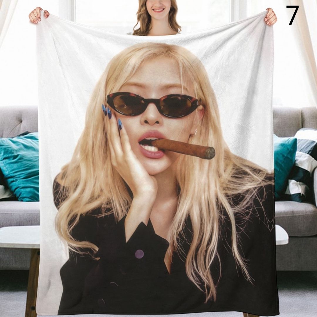 BLACKPINK Rosé Blanket, BP Flannel Throw Blanket, Gifts for Blinks