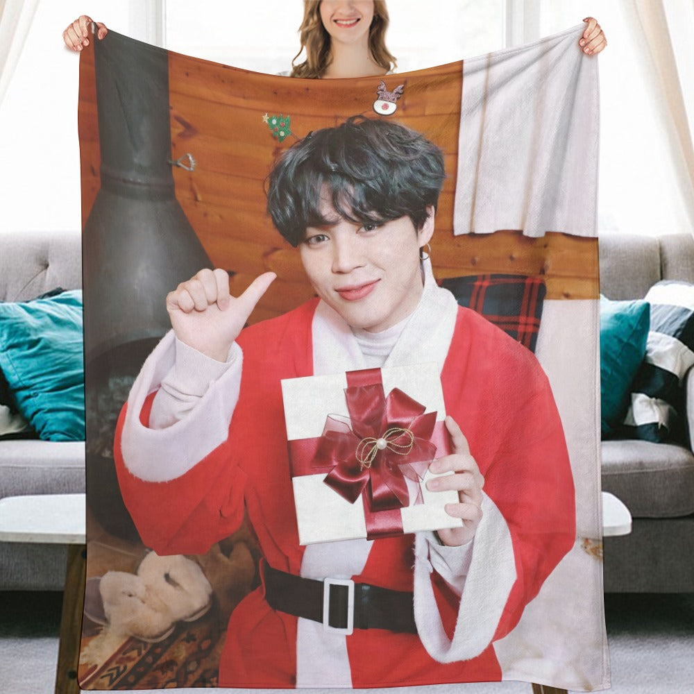 BTS Christmas Blanket, BTS Bangtan Boys Flannel Throw Blanket, Gifts for Army