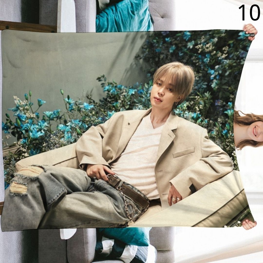BTS Jimin Blanket, BTS Bangtan Boys Flannel Throw Blanket, Gifts for Army