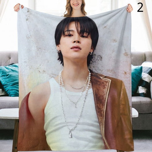 BTS Jimin Blanket, BTS Bangtan Boys Flannel Throw Blanket, Gifts for Army
