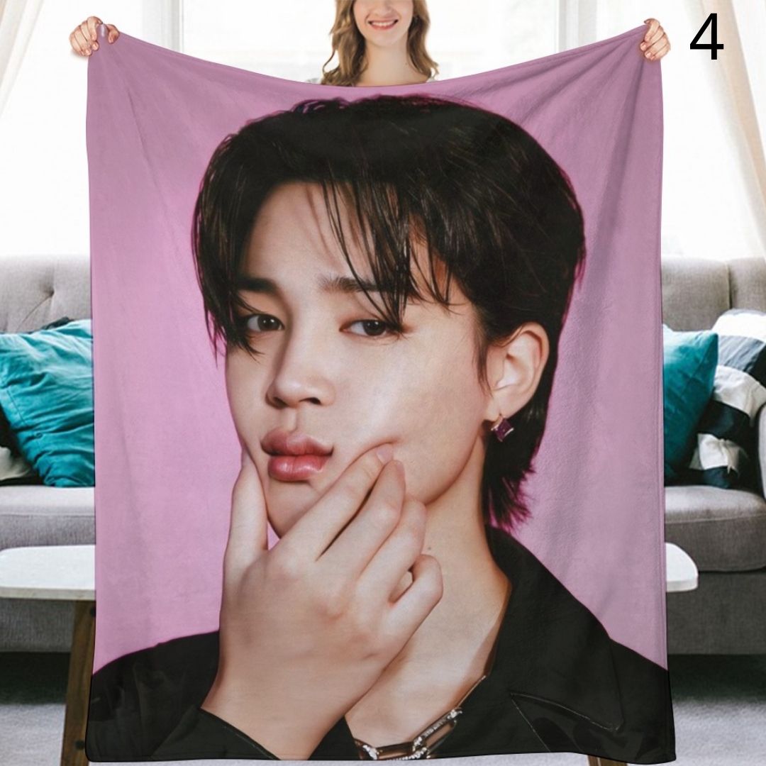 BTS Jimin Blanket, BTS Bangtan Boys Flannel Throw Blanket, Gifts for Army