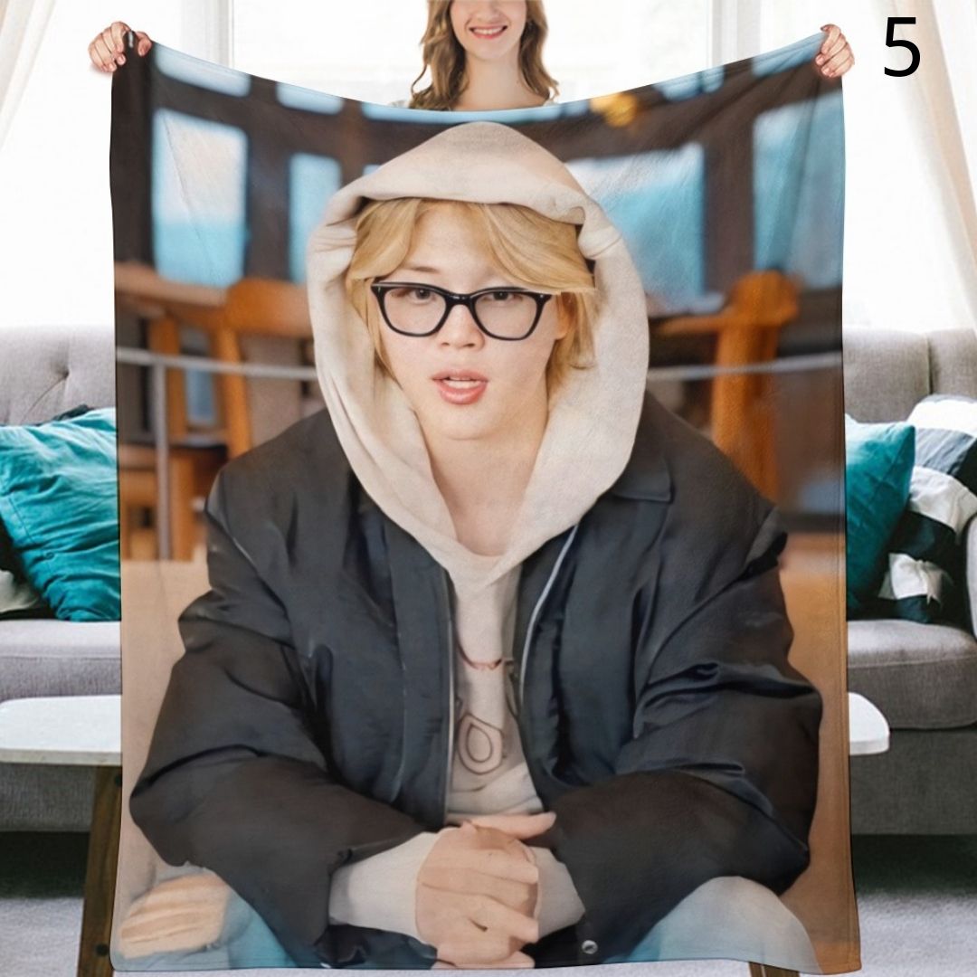 BTS Jimin Blanket, BTS Bangtan Boys Flannel Throw Blanket, Gifts for Army
