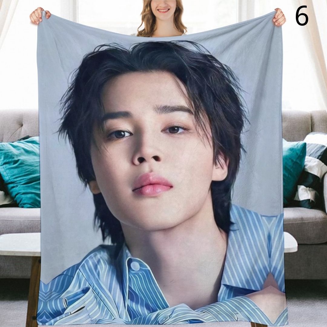 BTS Jimin Blanket, BTS Bangtan Boys Flannel Throw Blanket, Gifts for Army