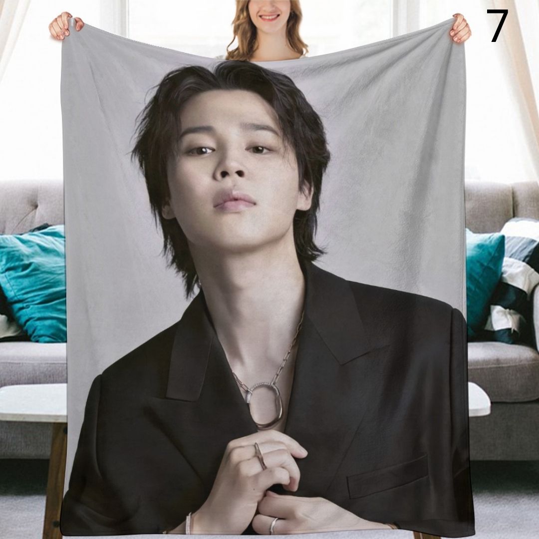 BTS Jimin Blanket, BTS Bangtan Boys Flannel Throw Blanket, Gifts for Army