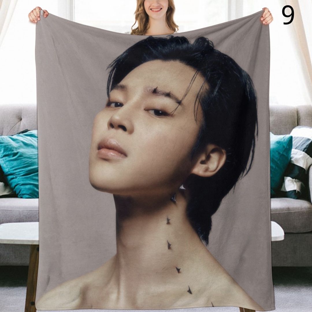 BTS Jimin Blanket, BTS Bangtan Boys Flannel Throw Blanket, Gifts for Army