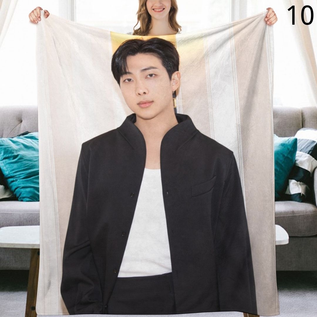 BTS Namjoon RM Blanket, BTS Bangtan Boys Flannel Throw Blanket, Gifts for Army