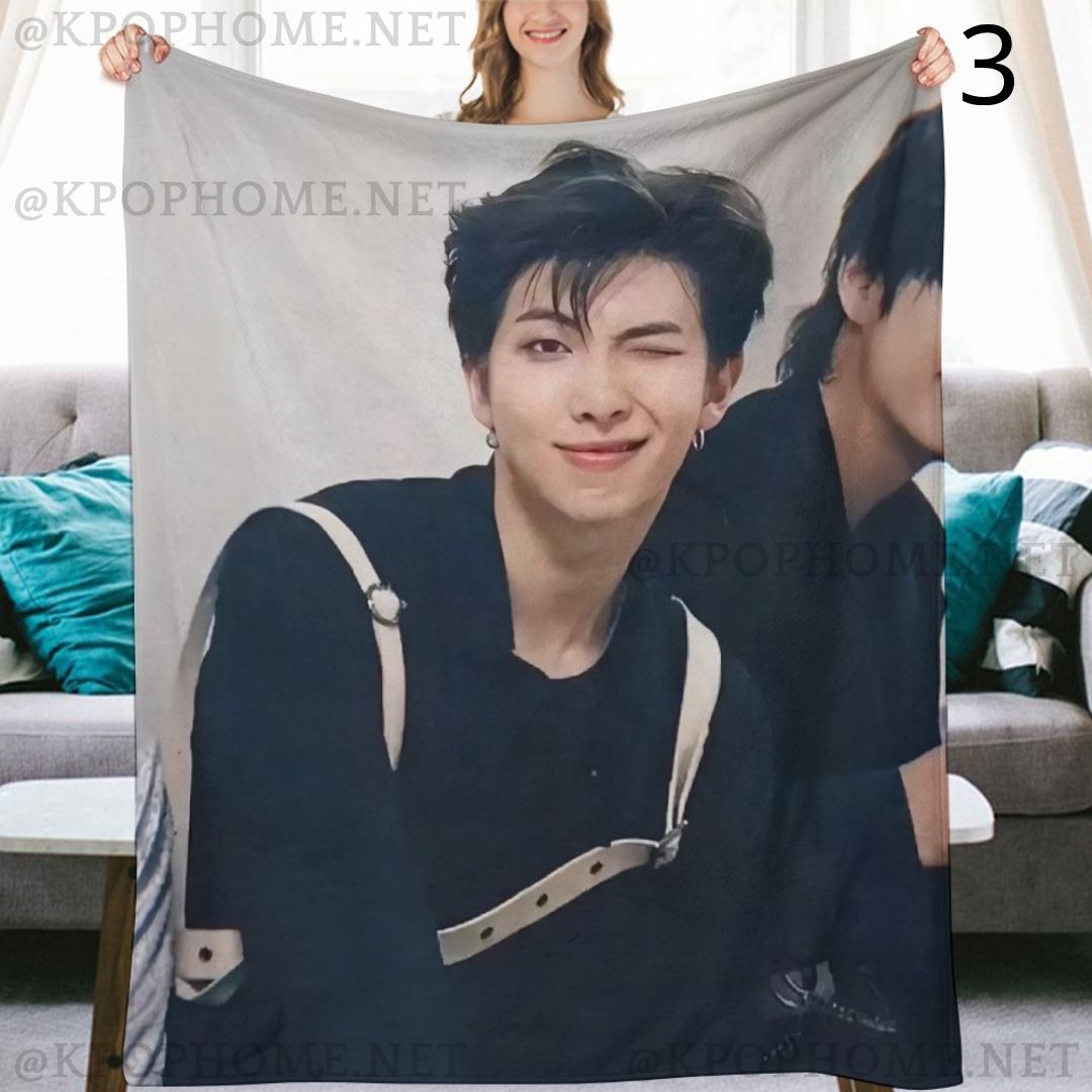BTS Namjoon RM Blanket, BTS Bangtan Boys Flannel Throw Blanket, Gifts for Army