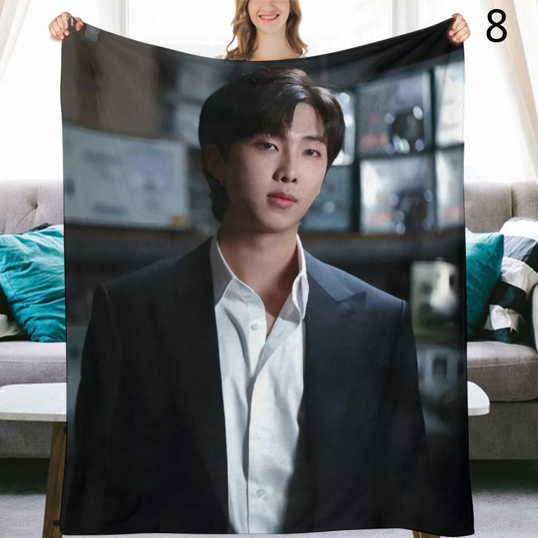 BTS Namjoon RM Blanket, BTS Bangtan Boys Flannel Throw Blanket, Gifts for Army