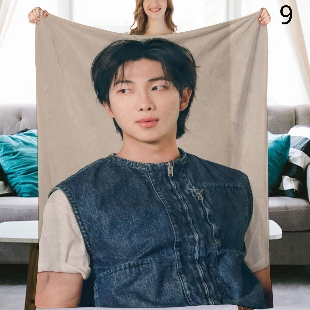 BTS Namjoon RM Blanket, BTS Bangtan Boys Flannel Throw Blanket, Gifts for Army
