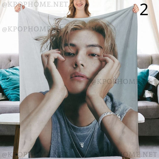 BTS V Taehyung Blanket, BTS Bangtan Boys Flannel Throw Blanket, Gifts for Army