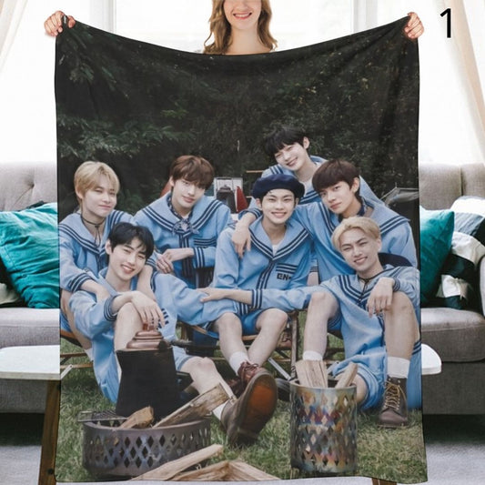 ENHYPEN Group Blanket, ENHYPEN Flannel Throw Blanket, Gifts for ENGENE
