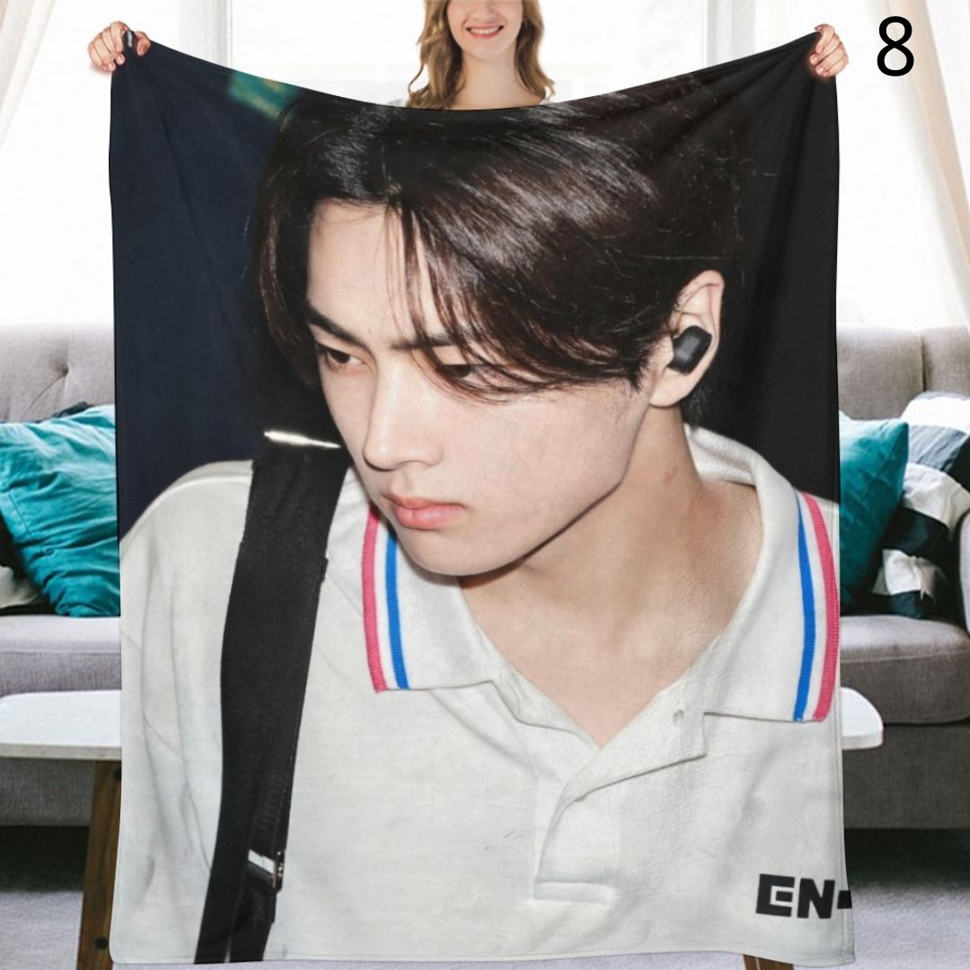 ENHYPEN Jay Blanket, ENHYPEN Flannel Throw Blanket, Gifts for ENGENE