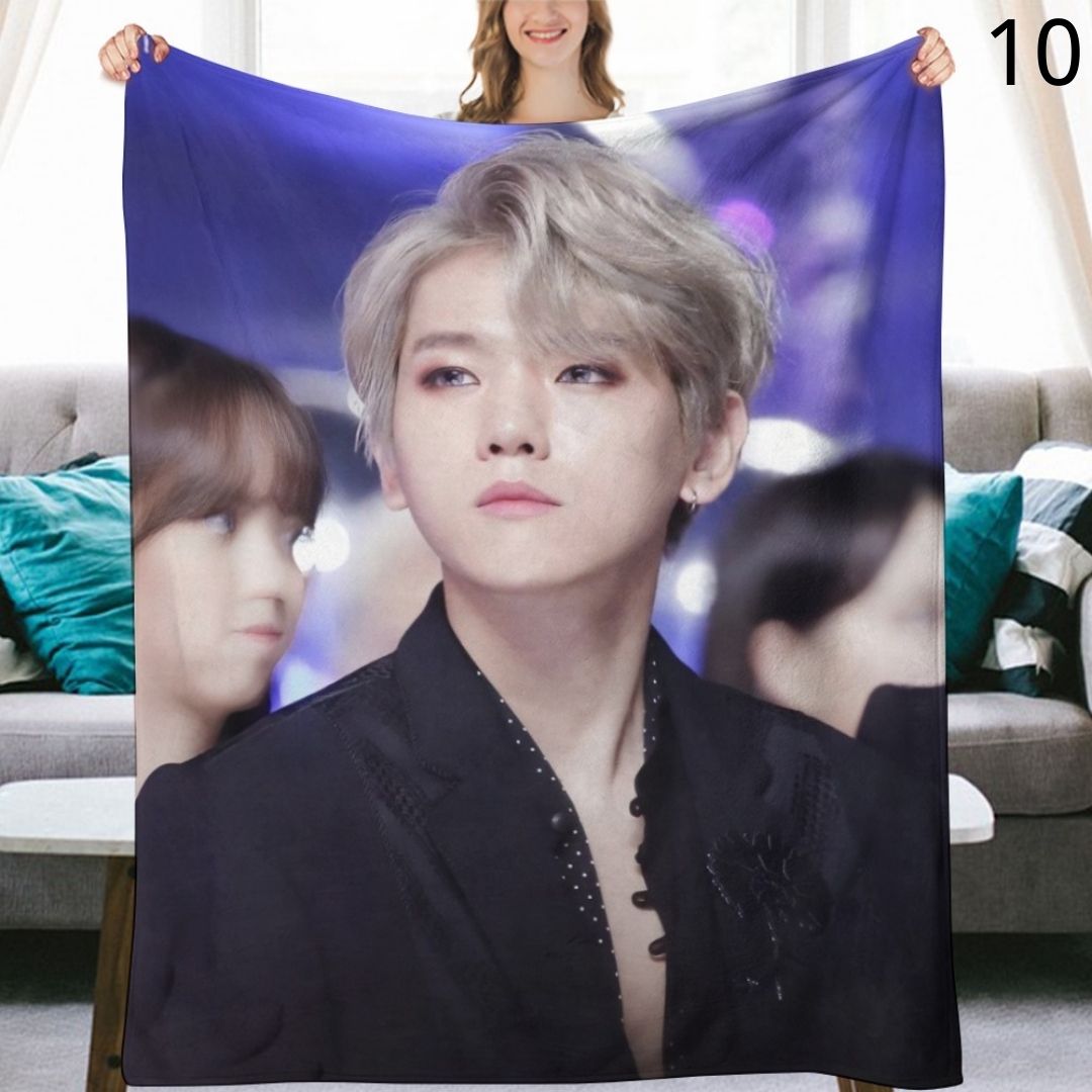 EXO Baekhyun Blanket, EXO Flannel Throw Blanket, Gifts for EXO-L