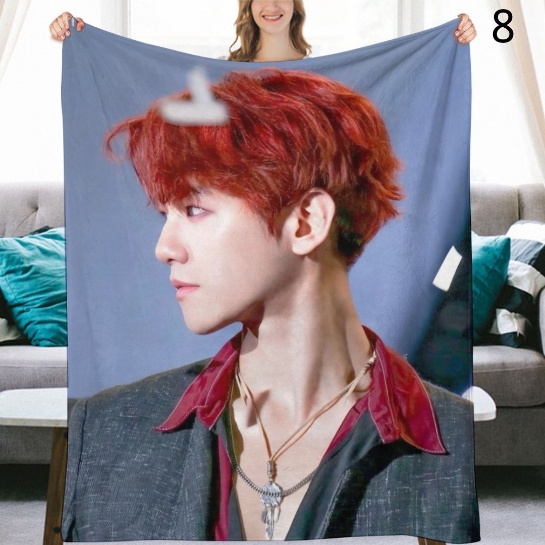 EXO Baekhyun Blanket, EXO Flannel Throw Blanket, Gifts for EXO-L