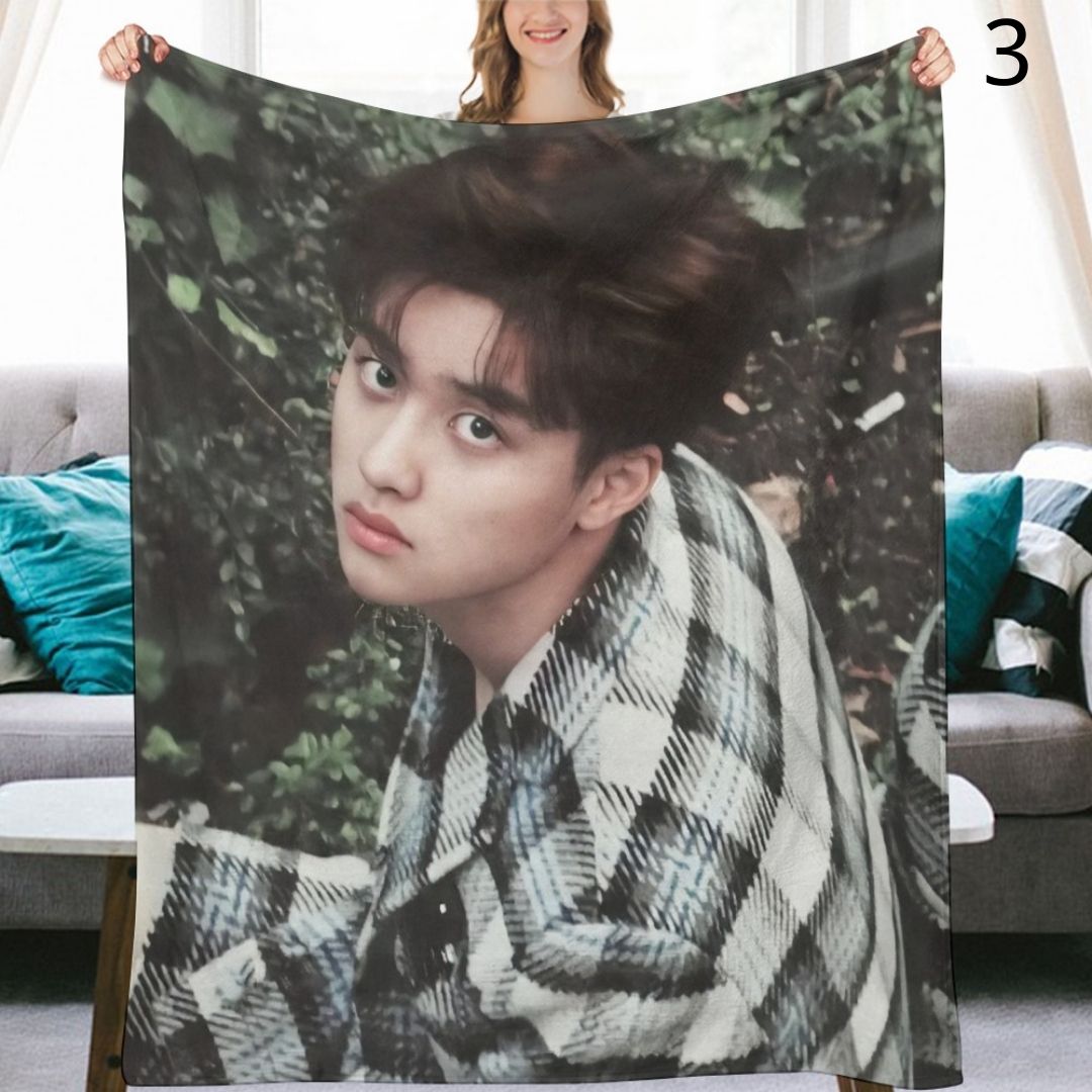 EXO D.O Blanket, EXO Flannel Throw Blanket, Gifts for EXO-L