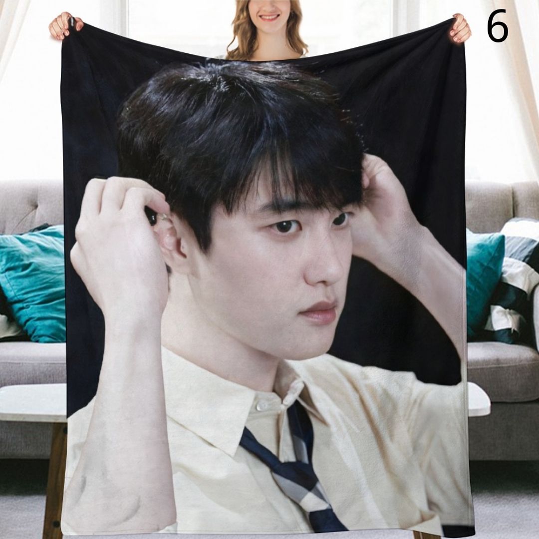 EXO D.O Blanket, EXO Flannel Throw Blanket, Gifts for EXO-L