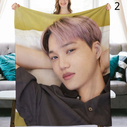 EXO Kai Blanket, EXO Flannel Throw Blanket, Gifts for EXO-L