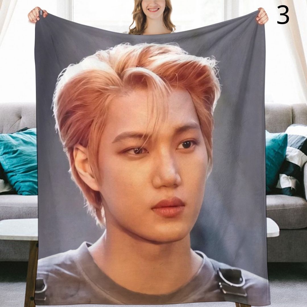 EXO Kai Blanket, EXO Flannel Throw Blanket, Gifts for EXO-L